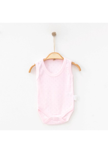 Baklava Desenli Düz %100 Pamuk Unisex Bebek Bady Zıbın