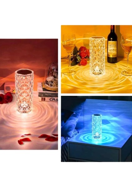 Masa ve Gece Lambası Şık ve Dayanıklı Sensörlü Şarjlı Kristal Lamba modelleri