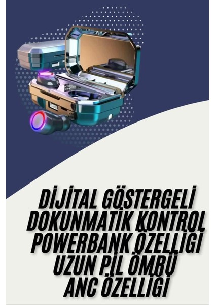 Bluetooth Kulaklık Android ve Ios Uyumlu Anc Özellikli Dijital Şarj Göstergeli