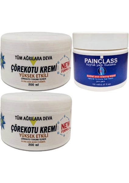 Çörek Otu Kremi Xl Boy Agrilar Için 2X200 ML+150 ml Painclass Kuyruk Yağı Kremi