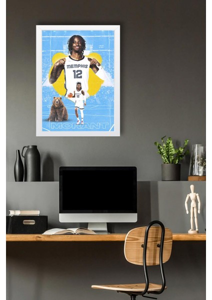 Ja Morant Çerçeveli Tablo - Memphis Grizzlies Nba Posteri Tablo fiyatları