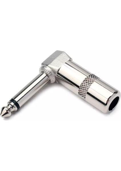 Gitar Jack 6.3 mm Mono L Tip Metal Jack (4767) - TGZ4984-6943
