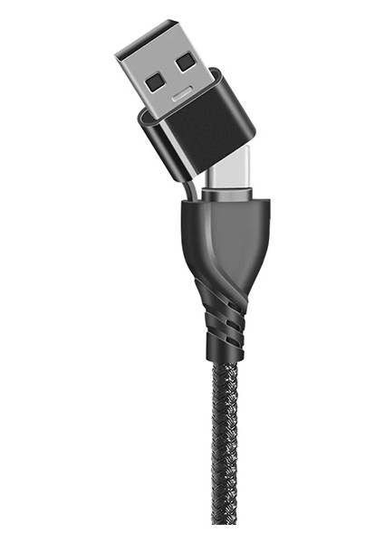 Ally 3in1 Type-C + USB To Lightning + Type-C + Micro USB Şarj ve Data KABLOSU-(5775 - TGZ9275-2964