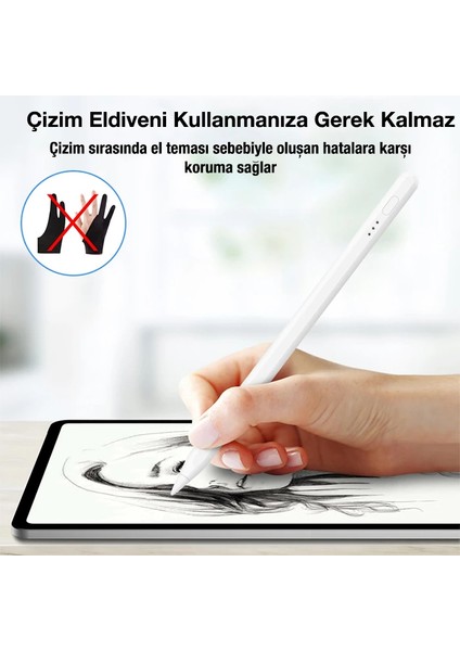 Ally Apple Pencil 2 Kapasitif Stylus iPad Tablet Dokunmatik Kalem (Aktif Versiyon)-( - TGZ8461-4432