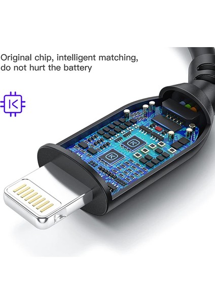 Kuulaa 1m Mfı Sertifikalı Iphone USB Şarj KABLOSU-(5775) - TGZ4843-4287