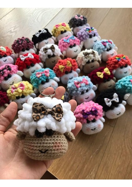 Amigurumi El Örgüsü Sevimli Kuzucuk Kafası Anahtarlıklar(Tek Fiyatıdır) fiyatları