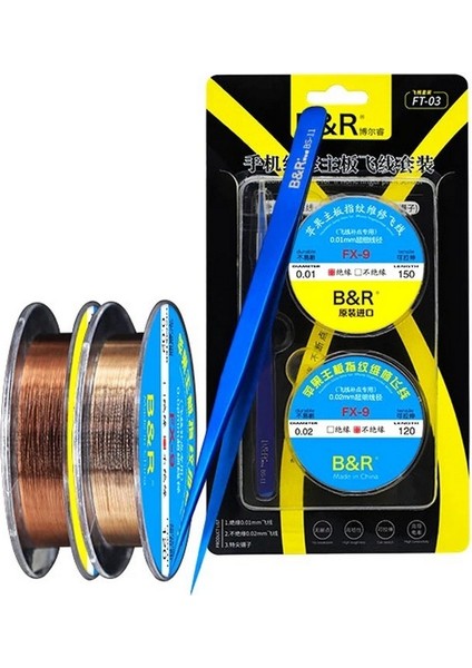 B＆r Ft-03 0.01MM 0.02MM 120M Ince Bakır Yol Çekme Teli+Cımbız Set fiyatları