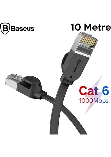 Baseus High Speed Six Types Of RJ45 Gigabit Ethernet Kablosu (Round CABLE)10METRE-(5 - TGZ3649-1577