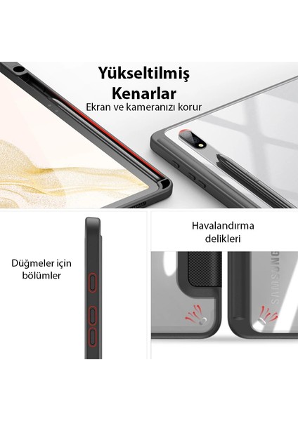 Dux Ducis Sm Galaxy Tab S8-S7 Kılıf Toby Series Manyetik Kapaklı Kılıf (X700/X7 - TGZ6144-4976