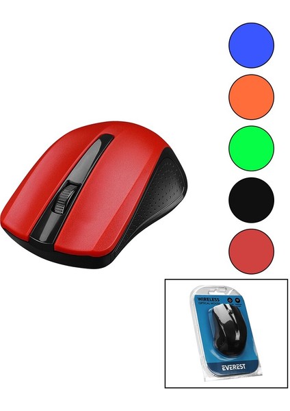 Everest SM-537 Wireless - Kablosuz 1600DPI USB Optical Mouse Vakum Ambalaj (476 - TGZ5062-5819