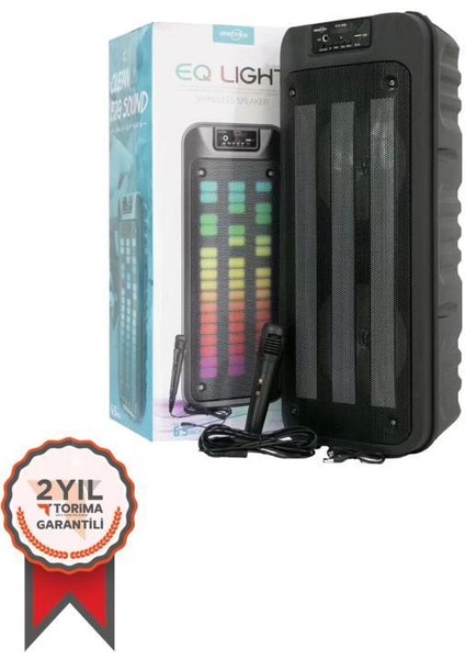 GTS-1852 Taşınabilir Rgb Ledli Bluetooth Hoparlör Usb-Tf Siyah - TGZ4222-3055
