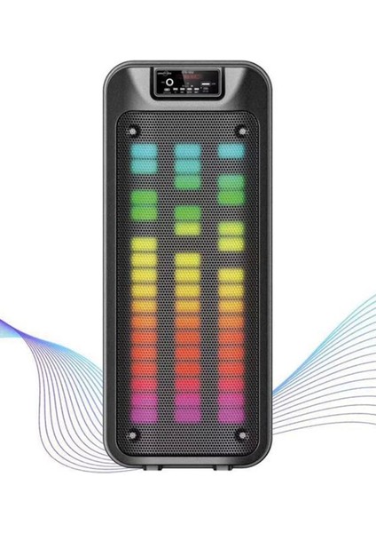 GTS-1852 Taşınabilir Rgb Ledli Bluetooth Hoparlör Usb-Tf Siyah - TGZ4222-3055