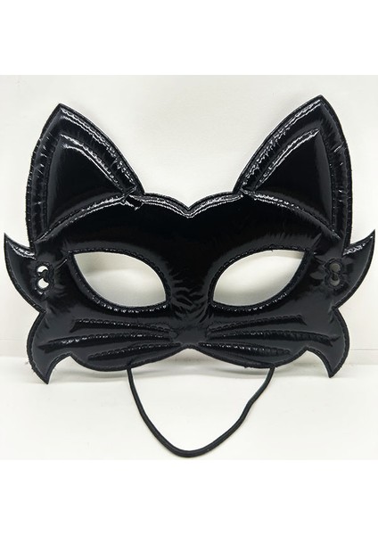 Siyah Renk Kumaş Malzemeden Imal Eva Kedi Maskesi 19X15 cm (4767) - TGZ1131-4942