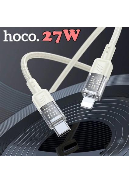Hoco U129 Transparan Type-C To Lightning Data ve Şarj Kablosu 1M-(5775) - TGZ6397-8728 indirimleri