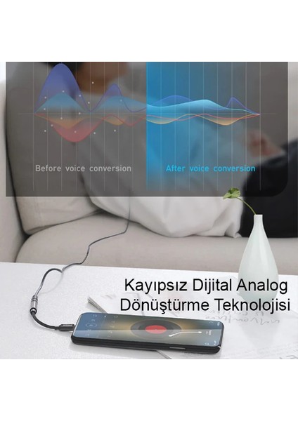 Baseus L3 iPhone Için 3.5mm Kulaklık Ses ADAPTÖRÜ-(5775) - TGZ4199-6660