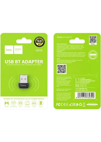 Hoco UA18 3.0mbps USB Bluetooth 5.0 ADAPTÖR-(5775) - TGZ3276-6887 indirimleri