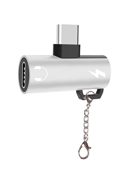 Anahtarlık Dual USB Type C Şarj Dönüştürücü Başlık ADAPTÖR-(5775) - TGZ9733-2979