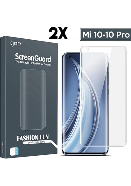 Gor Xiaomi Mi 10-10 Pro 3D Kavisli Full Ekran Koruyucu 2 Adet SET-(5775) - TGZ1941-6700