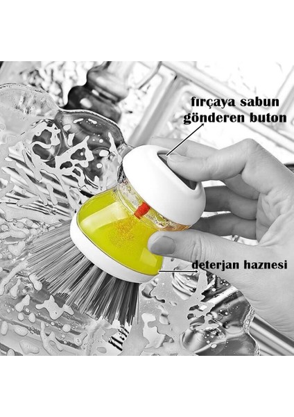 Turk Bulaşık Fırçası Deterjan Hazneli - TGZ6704-5686