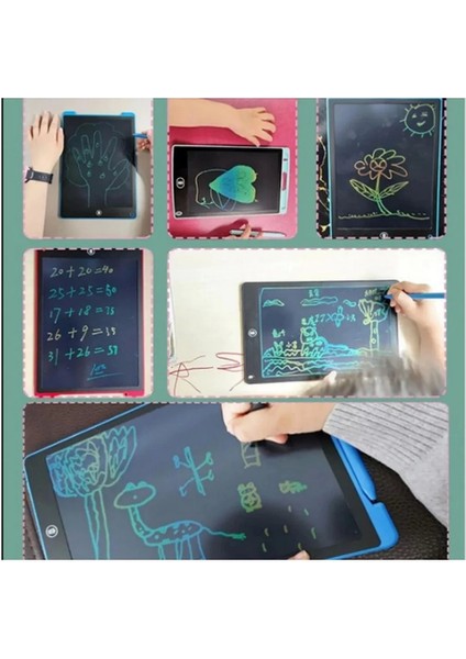 12 Inc Renkli LCD Grafik Dijital Kalemli Çizim Tableti Yazı Tahta Not Yazma Eğiti - TGZ9698-5374