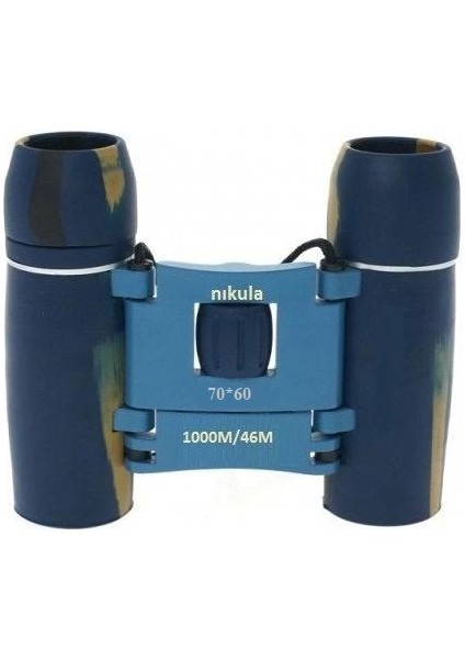70X60 Cepte Taşımalı Kauçuk Kaplamalı Mini Dürbün Mavi - TGZ6460-7857