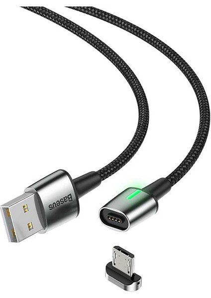 Baseus Zinc Magnetic USB Kablo Şarj Android Mikro Başlık 2metre 1.5A-(5775) - TGZ9777-4846