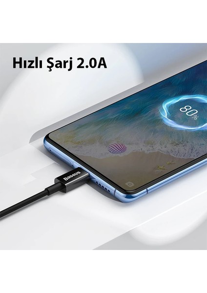 Baseus Superior Series USB To Mikro Hızlı Şarj ve Data Kablosu 2A 1M-(5775) - TGZ1765-8897