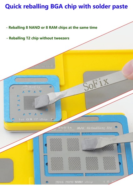 Sofix S-F302 Macbook Ram Nand T2 Bga Çip Onarım Kalıbı Kit A2159 indirimleri