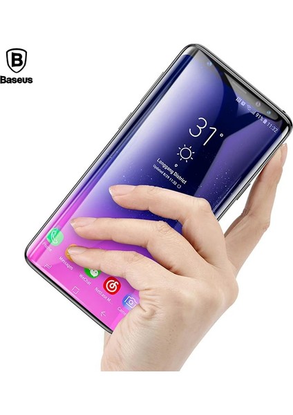 Baseus Samsung Galaxy Note 9 Için 3D Kavisli Full Kırılmaz Cam Ekran Koruyucu-(5 - TGZ8014-5701