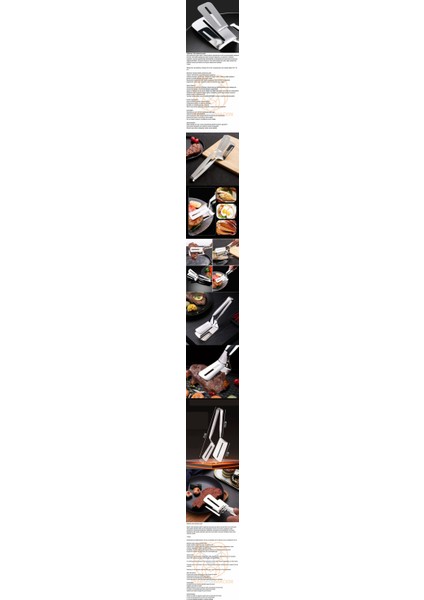 Turk Spatulalı Maşa Biftek Balık Maşası 304 Paslanmaz Çelik - TGZ1253-3537