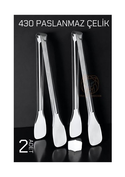 Turk Mini Şeker Maşası Paslanmaz Zazzeri Classic 2 Adet - TGZ6615-8728