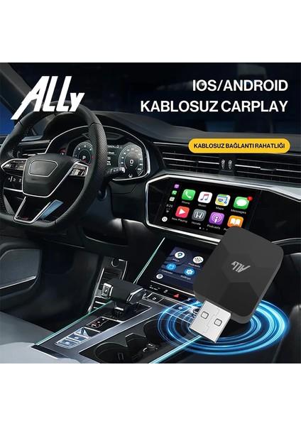 Ally Kablosuz Car Play Adaptörü Apple ve Android Cihazlar Için Wireless Carplay ? - TGZ4151-8338