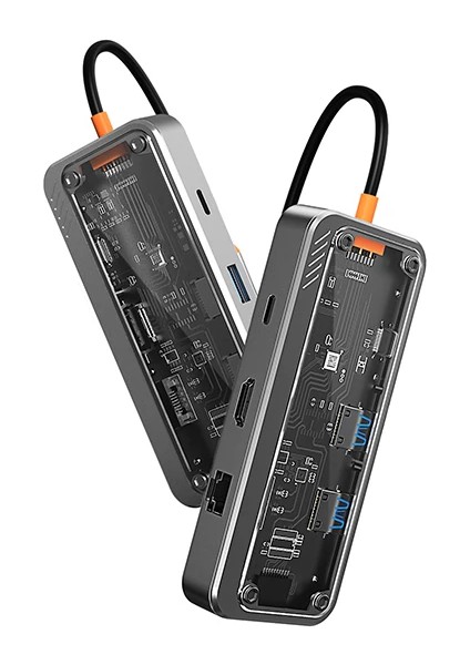 Ally 8in1 Type-C To Usb3.0 + Usb2.0 + Type-C + Pd + HDMI + Sd + Tf + Ethernet Çoğa - TGZ6315-1073
