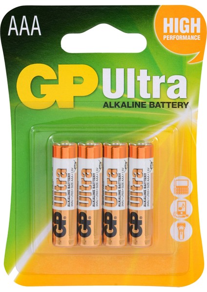 Gp 24AU-2U4 Alkalin Ince Kalem Pil 4lü Paket (4767) - TGZ1217-4188
