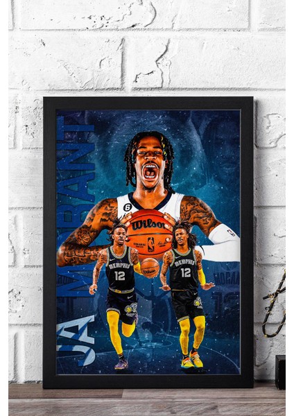 Ja Morant Çerçeveli Tablo - Basketbol Nba Posteri Tablo