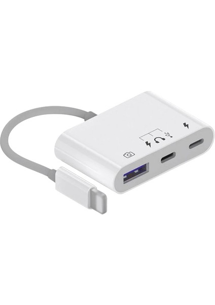 Iphone-Otg Hub -Usb Type C To Kulaklık ve USB Kamera Okuyucu OTG-(5775) - TGZ6883-7599