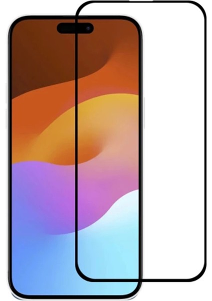 Ally iPhone 15 Full Glue Tempered Kırılmaz Cam Ekran KORUYUCU-(5775) - TGZ2304-1457