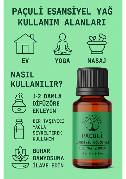 Paçuli Uçucu Yağ Saf Doğal Esans Buhurdanlık Difüzör Oda Esansı 10 ml modelleri