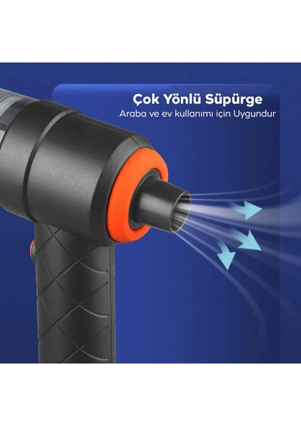 Ally M2037 6000R Portatif Vakumlu Üflemeli Mini Araç Süpürgesi - Toz ve Kül Tem - TGZ1846-1866