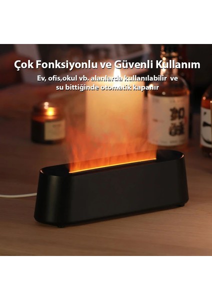 Ezere A3 Ev ve Ofis Için Alev Difüzörü ve Ultrasonik Hava NEMLENDICI-(5775) - TGZ8066-2958