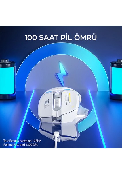 Inphıc In9 Kablosuz Oyun Faresi Gerçek Üç Modlu Bluetooth/tip-Cwired/2.4g Kablo - TGZ6015-1184