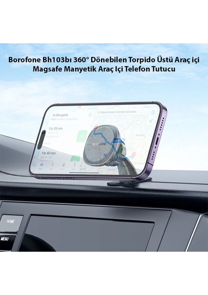 Hoco H30 360° Dönebilen Torpido Üstü Araç Içi Magsafe Manyetik Araç Içi Tel - TGZ2122-8686