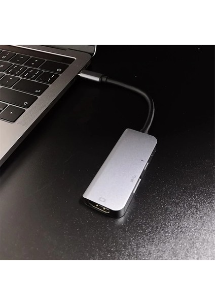 Ally USB (Type-C To 3in1 Hdtv Usb+Pd) Hub Adaptör ÇOKLAYICI-(5775) - TGZ5114-8135