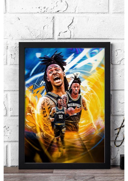 Ja Morant Çerçeveli Tablo - Memphis Grizzlies Nba Posteri Tablo