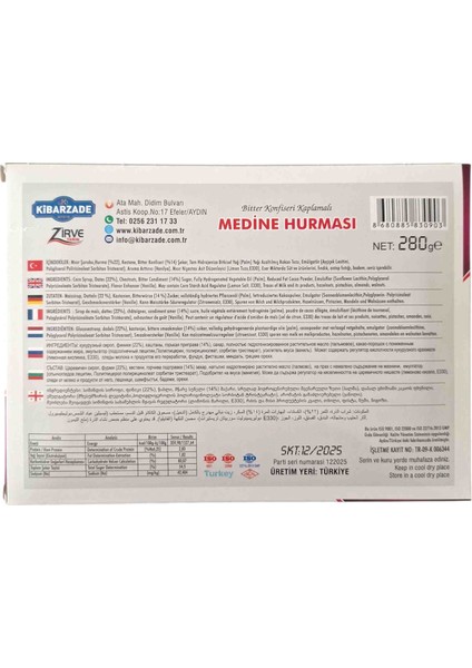 Medine Hurması Çikolatalı 280 gr modelleri
