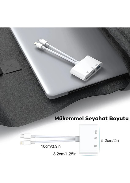 Ally NK-103PRO Type-C/lightning To Sd-Tf Kart Çevirici USB Kamera Okuyucu Adaptör- - TGZ2057-3464