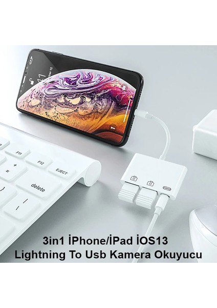 Ally 3in1 Iphone/ipad Lightning To USB Kamera OKUYUCU-(5775) - TGZ9475-5687