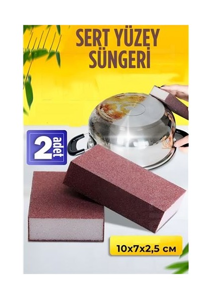Turk Nano Metal Ahşap Sert Yüzey Temizlik Süngeri 2 Adet - TGZ5498-2101
