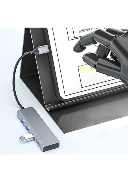 Ally ADS-309C 4in1 Type-C To USB + Type-C Hub Adaptör Çevirici Dönüştürücü ? - TGZ6638-9978