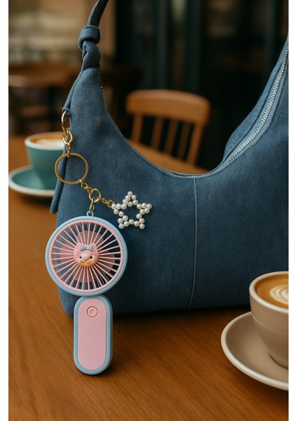 Taşınabilir Vantilatör Fan Anahtarlık Hediyeli